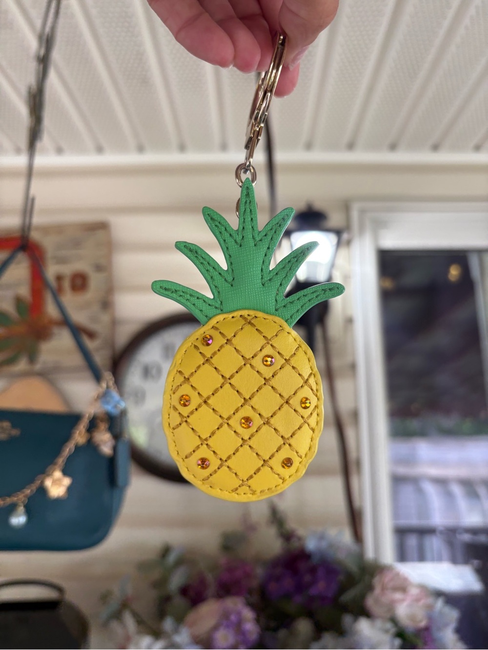 Kate Spade Jeweled Pineapple Bag Charm/Keychain